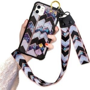 iPhone 11 Case Geometric Aztec Black Rose Gold